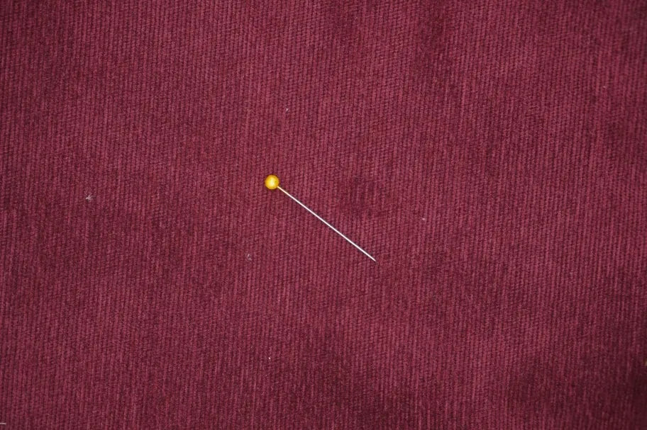 Burgundy corduroy fabric