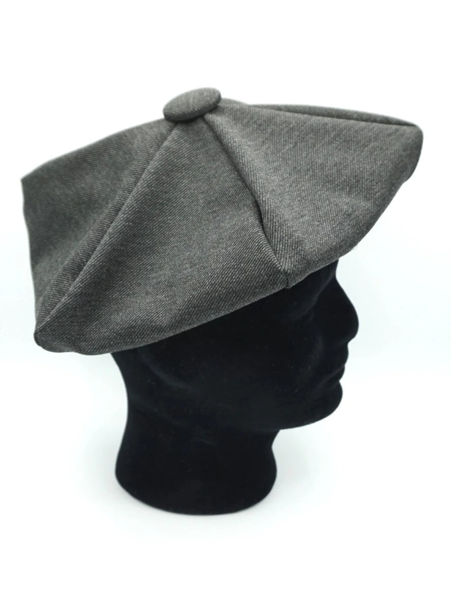 Béret Personnalisé (doublure en satin de soie naturelle) gris