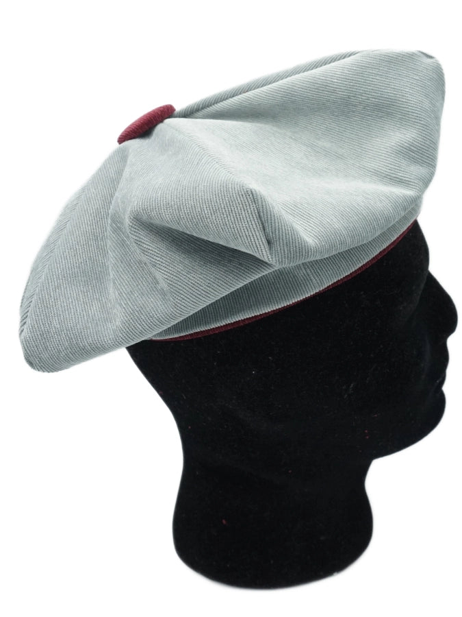 Béret Réversible Personnalisé en velours gris