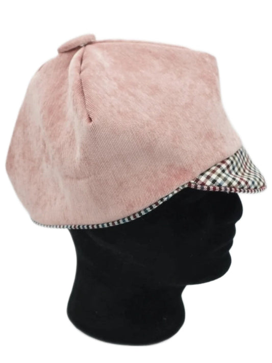 Casquette Réversible Souple Personnalisée en velour côtelé rose