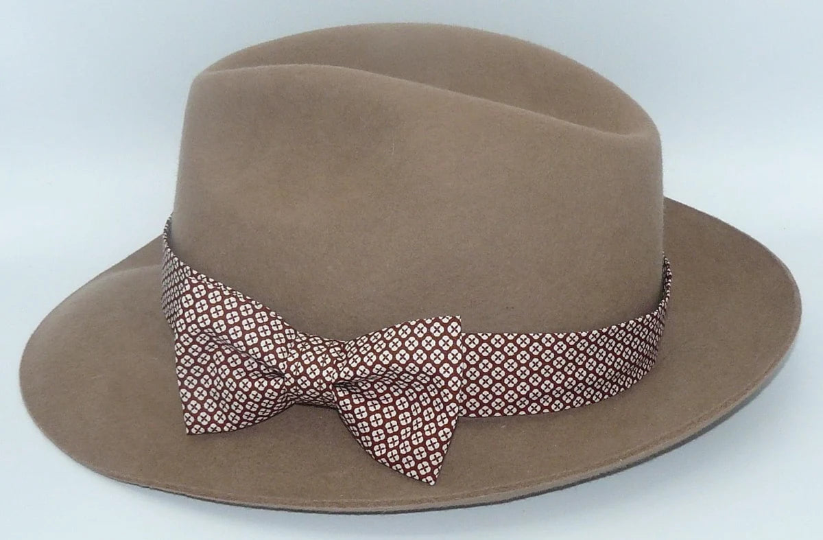 Composez votre ruban de chapeau PapHat en Tissu Fantaisie marron