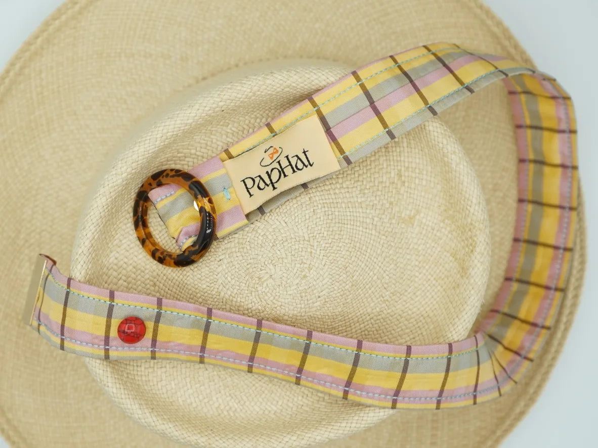 Composez votre ruban de chapeau PapHat Light en tartan, détails