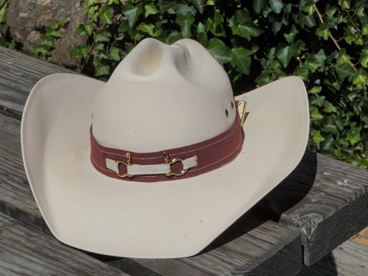 PapHat "Nautique Chic" manilles & toile sur chapeau western