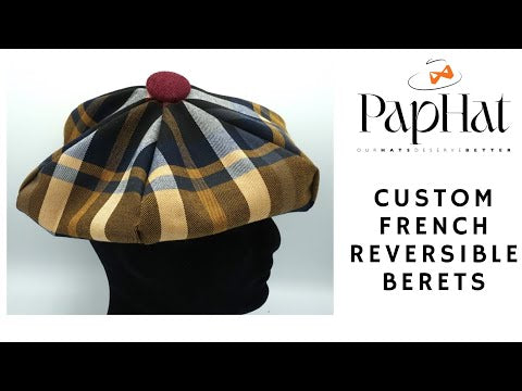 Vidéo YouTube de présentation de mes bérets réversibles personnalisés PapHat confectionnés artisanalement en France, à la demande - OurHatsDeserveBetter