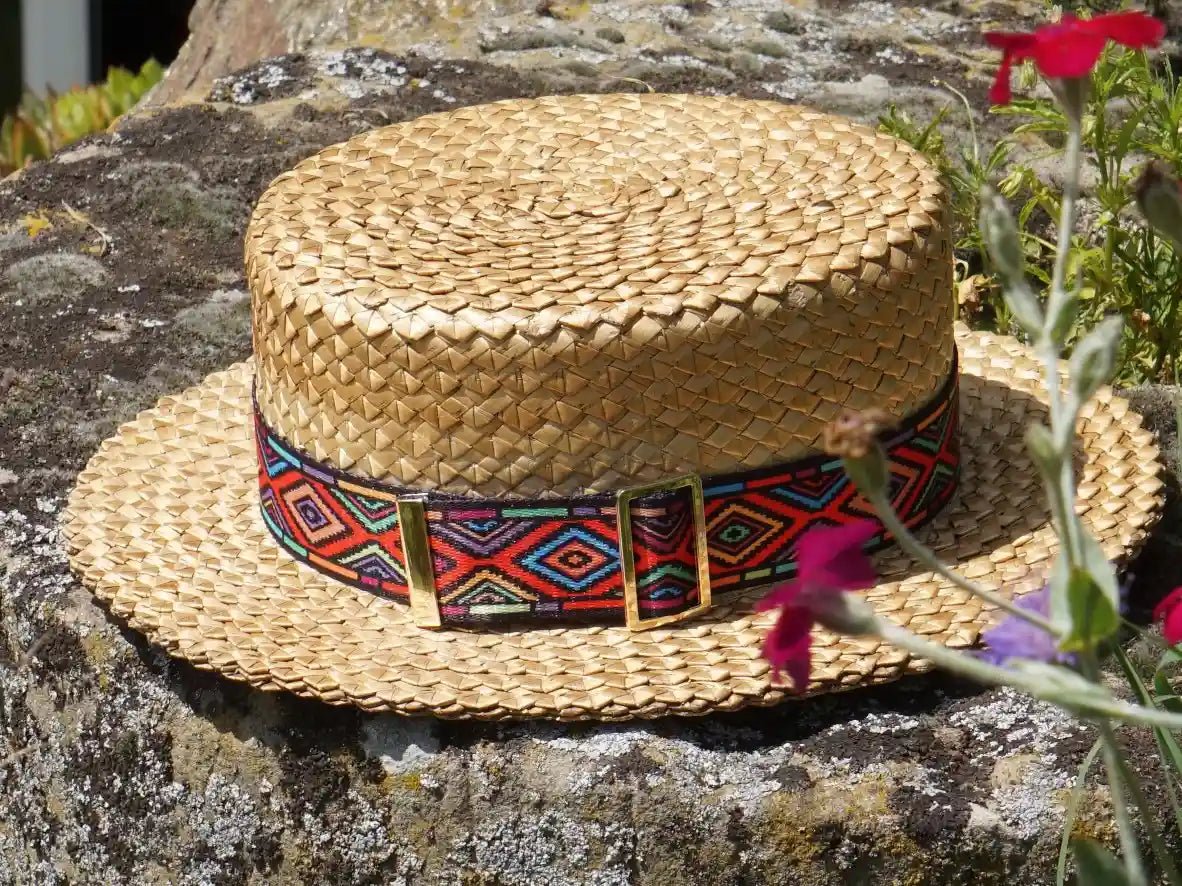 Ruban de chapeau ethnique PapHat Light "Gros Grain 5", côté boucle