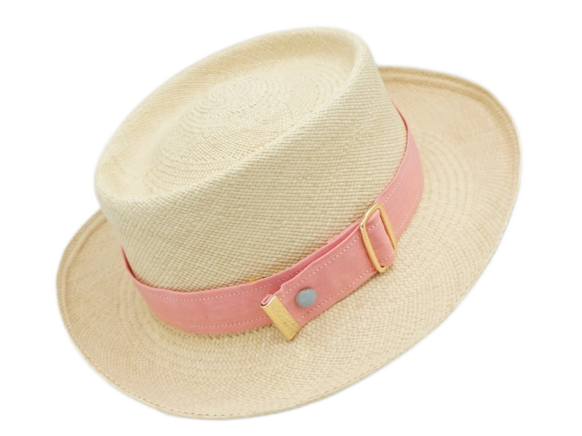  Ruban de chapeau PapHat "Champêtre" en toile & tissu à fleurs et sa boucle ajustable