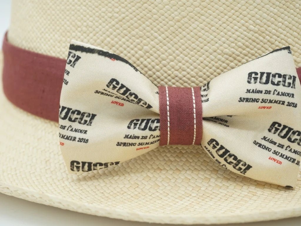 Ruban de chapeau PapHat Gucci, vue du noeud papillon