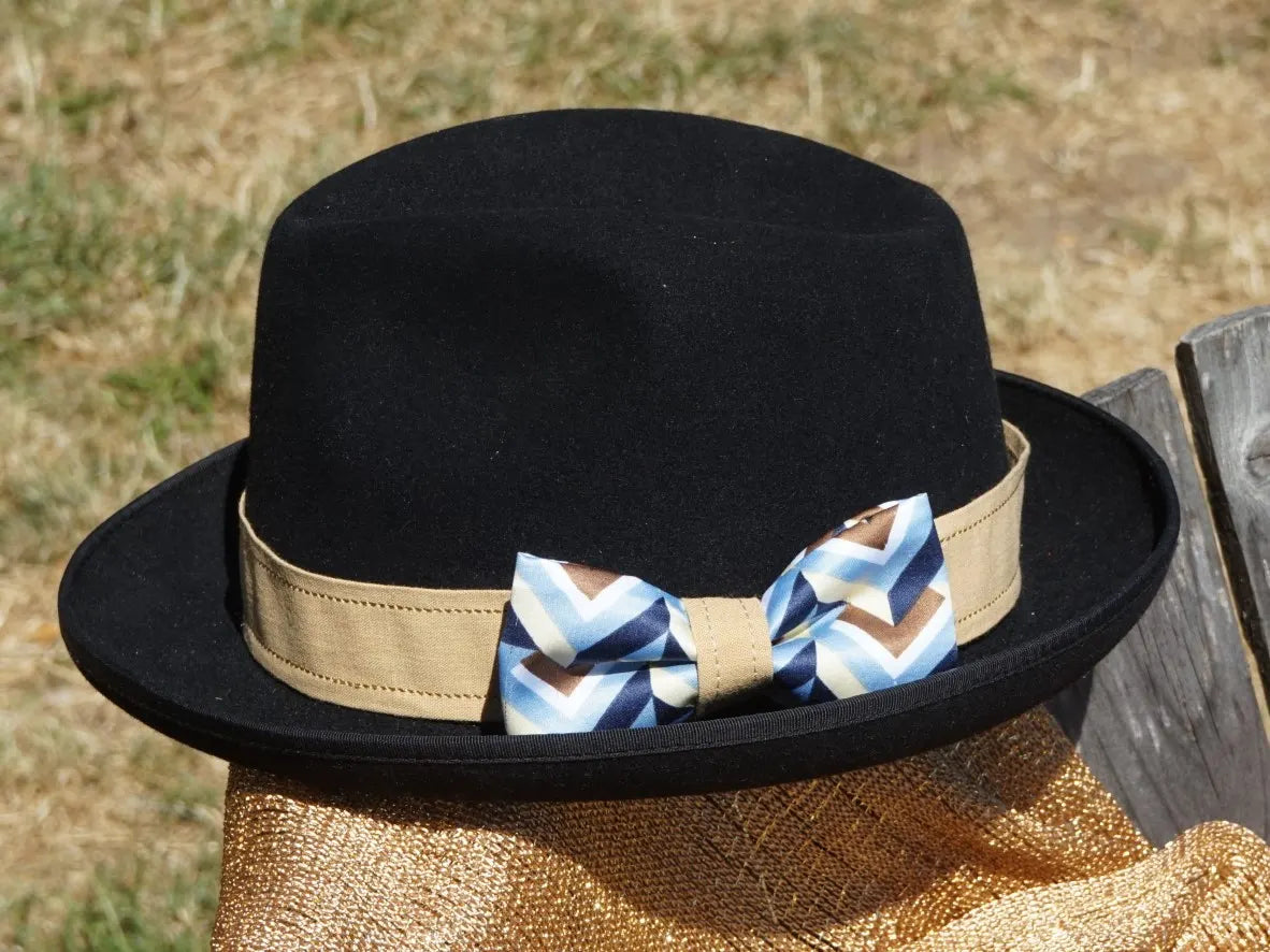 Ruban de chapeau PapHat Guy Laroche, sur un homburg