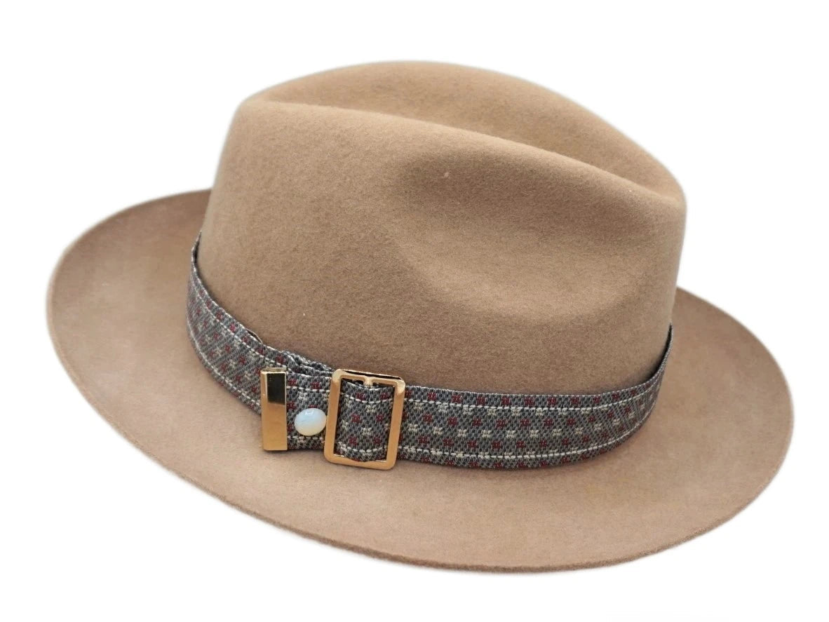 Ruban de chapeau PapHat "Le Classique Chic" en soie grise, sa boucle ajustable