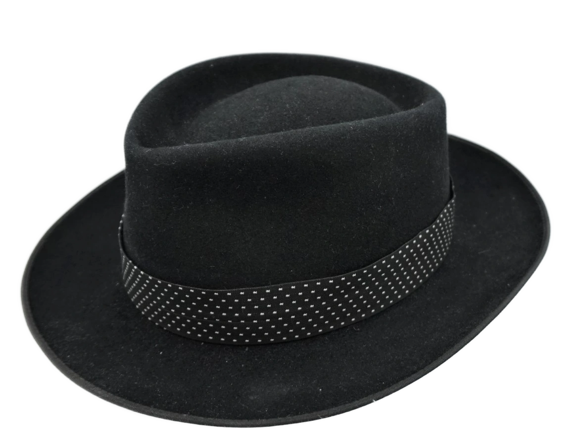 Ruban de chapeau PapHat Light "Simple & Classique" en soie noire