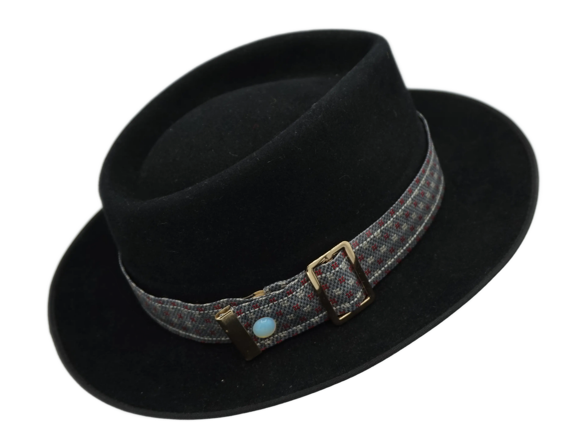 Ruban de chapeau PapHat Light "Simple & Sophistiqué" en soie grise sur un homburg