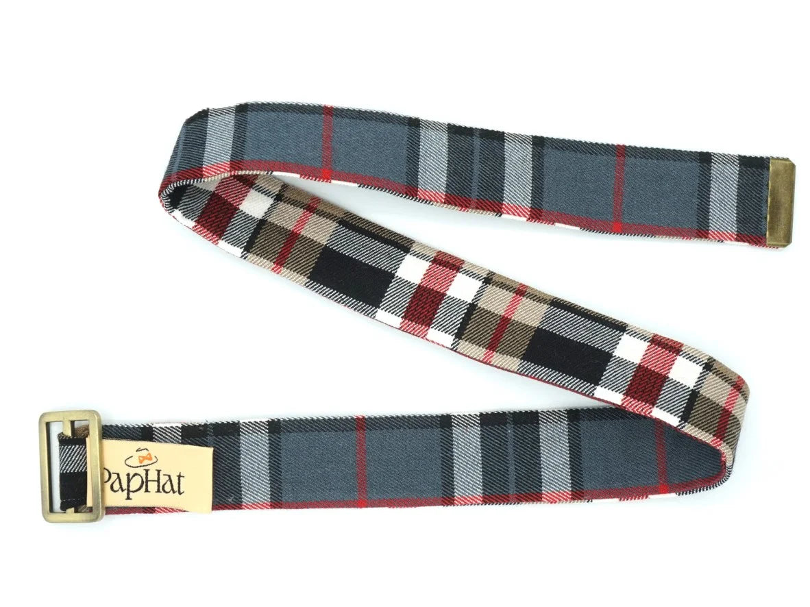 Ruban de chapeau réversible PapHat Reverso tout tartan, dessus dessous